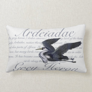 Grey Heron Lumbar Pillow