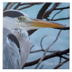Grey Heron Tile