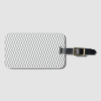 Grey Herringbone Luggage Tag
