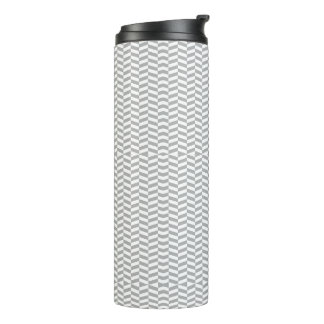 Grey Herringbone Thermal Tumbler