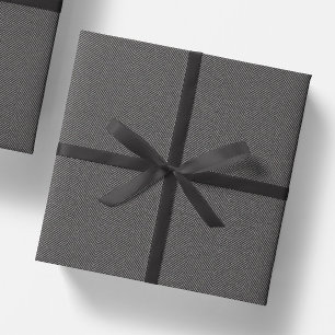 Grey herringbone tweed classic simple wrapping paper