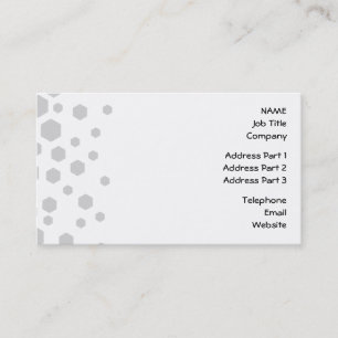 Grey Hexagons. Business Card