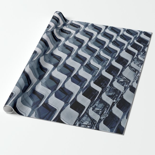 Grey high-rise building wrapping paper (Unrolled)