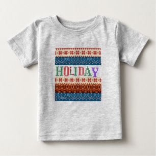 Grey Holiday Baby T-Shirt