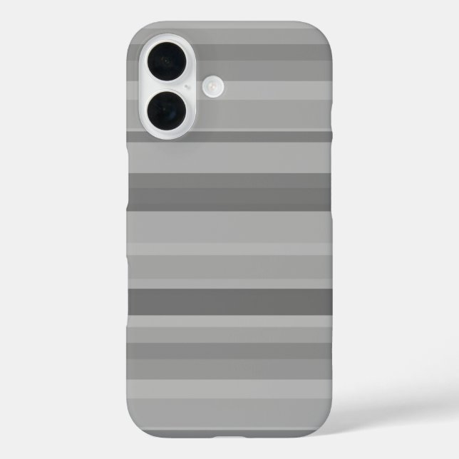 Grey horizontal stripes Case-Mate iPhone case (Back)