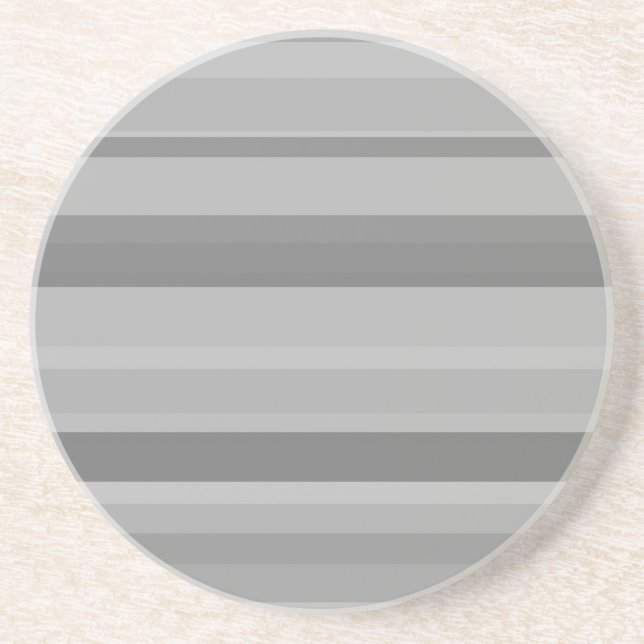 Grey horizontal stripes coaster (Front)