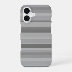 Grey horizontal stripes iPhone 16 case