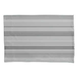 Grey horizontal stripes pillowcase