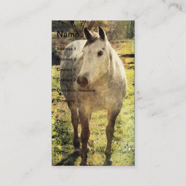 Grey Horse Business Card (Front)