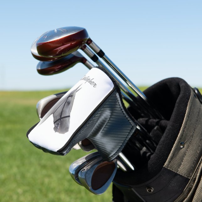 Grey Horse Design Golf Head Cover (In Situ)