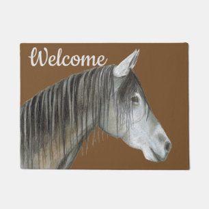Grey Horse Doormat