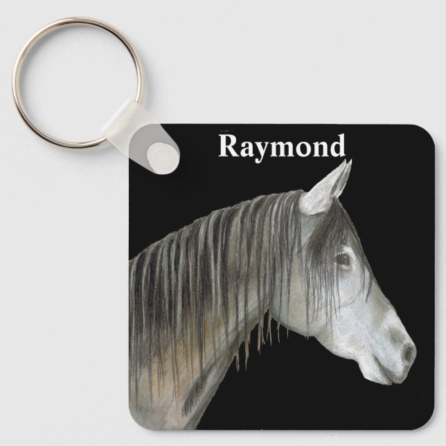 Grey Horse Key Ring (Front)