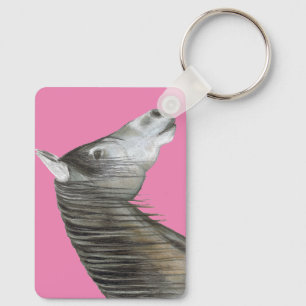 Grey Horse Key Ring