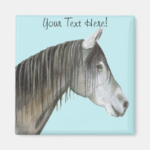 Grey Horse Magnet