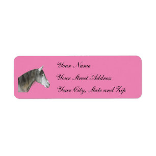 Grey Horse Return Address Label