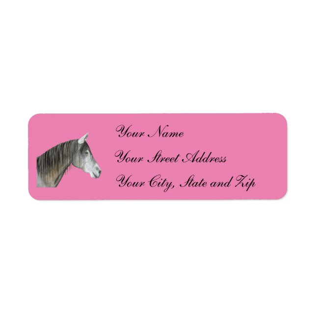 Grey Horse Return Address Label (Front)