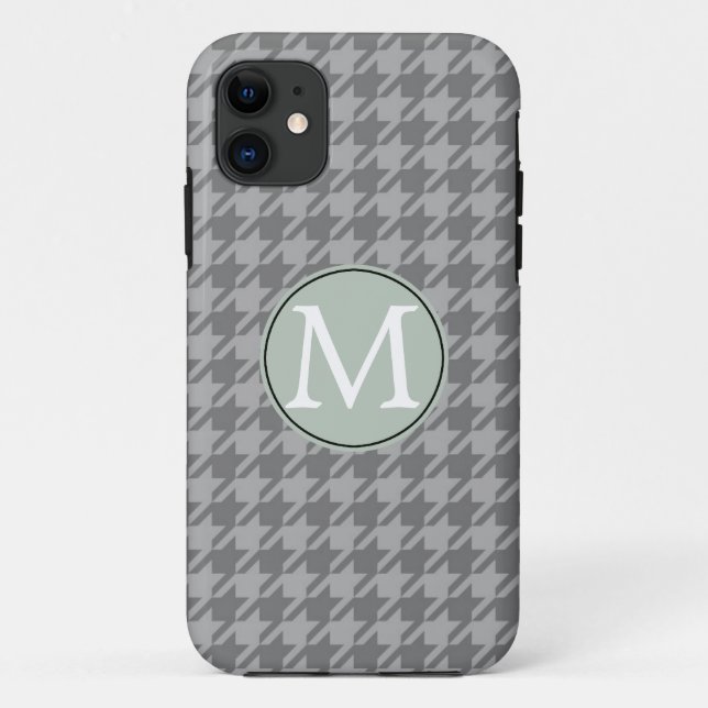 Grey Houndstooth Case-Mate iPhone Case (Back)