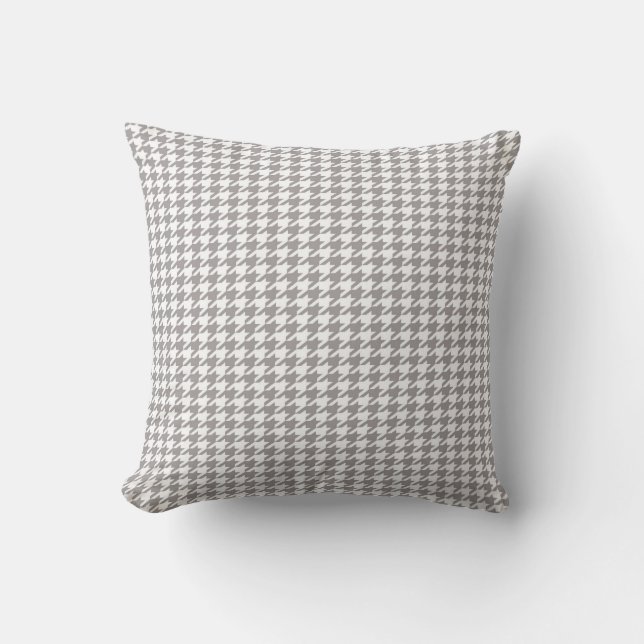 Grey Houndstooth Cushion (Front)