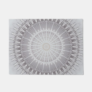 Grey Hues Mandala Geometric Doormat