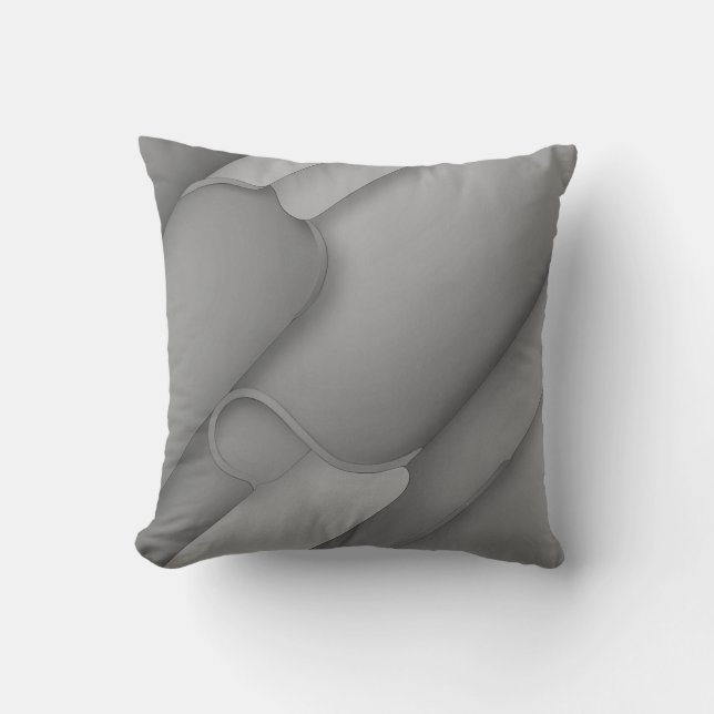 Grey Hues Modern Art Solid Slate Side Cushion (Front)