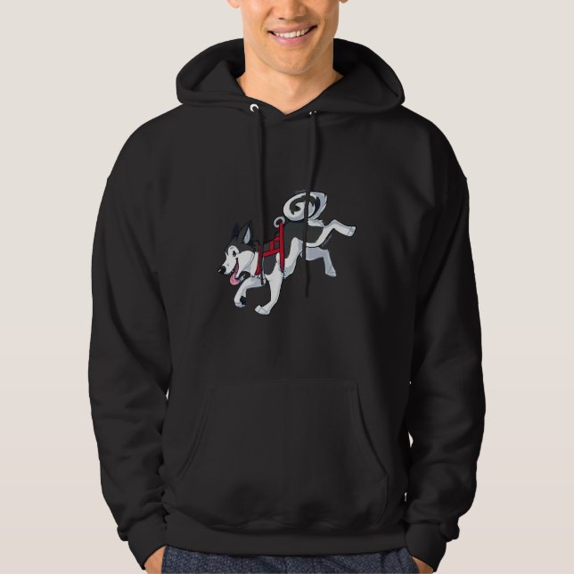 Grey Husky Running Hoodie (Front)