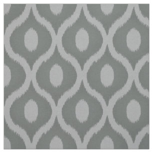 Grey ikat moroccan design fabric