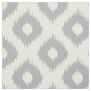 Grey Ikat Pattern Fabric