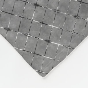 Grey image divided into rectangle, brightness wire fleece blanket