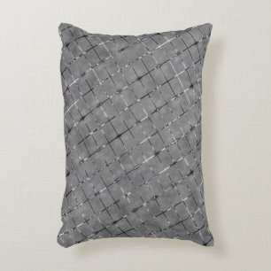 Grey image divided into rectangles, bright wire decorative cushion
