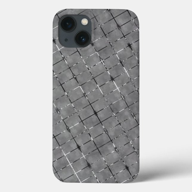 Grey image divided into rectangles, glow wire Case-Mate iPhone case (Back)