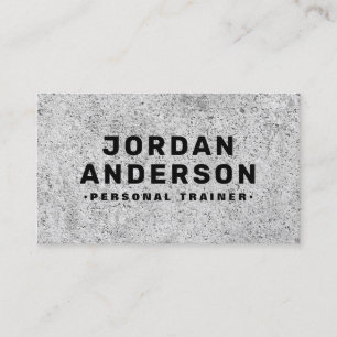 Grey industrial concrete bold masculine business card