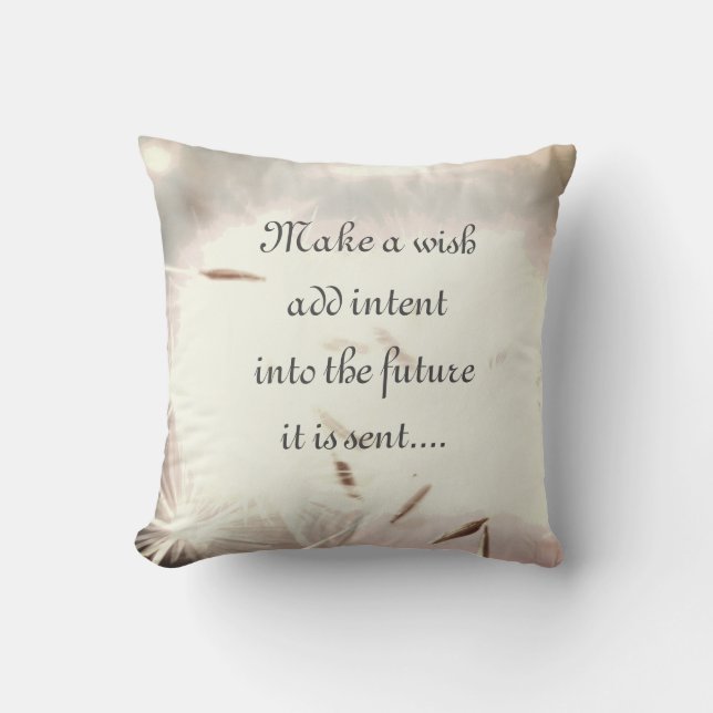 Grey inspirational design cushion (Front)