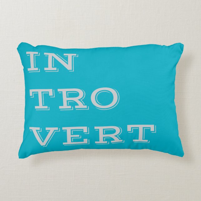 Grey Introvert Accent Pillow (Front)