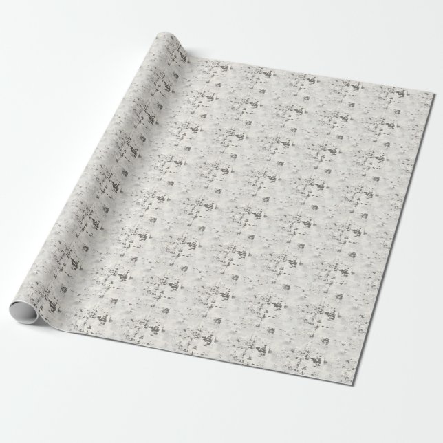 Grey & Ivory Abstract  Wrapping Paper (Unrolled)
