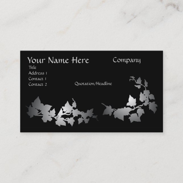 Grey Ivy Business Cards (Front)