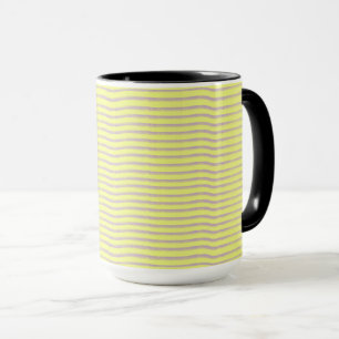 Grey jagged lines on yellow. mug