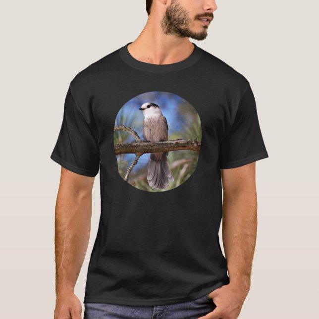 Grey Jay On A Branch T-Shirt (Front)