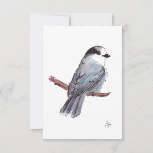 Grey Jay Thank You Card