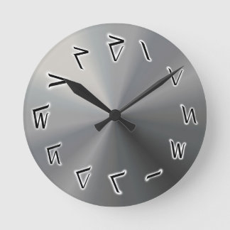 Grey Kaktovik Numeral Wall Clock