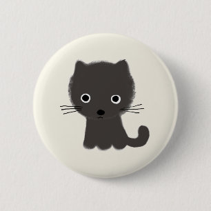Grey Kitten 6 Cm Round Badge
