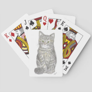 Grey Kitten Playing Cards