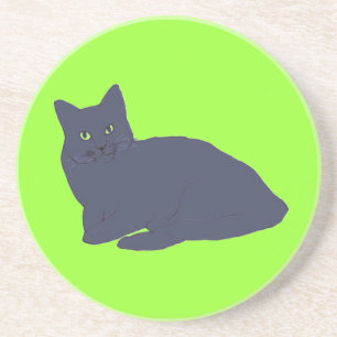 Grey Kitty coasters