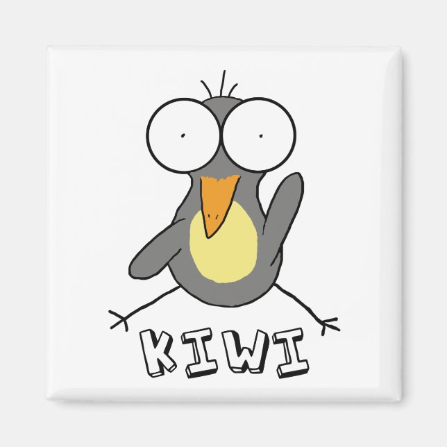 Grey Kiwi Magnet (Front)