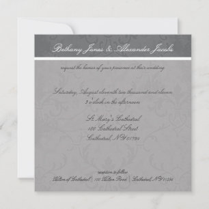 Grey Lace Wedding Invitations