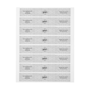 Grey Lace Wrap Around Soap Bar Label