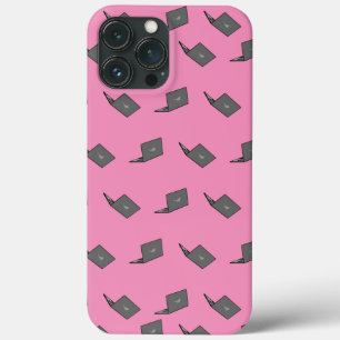 Grey Laptop with Bird Logo Cartoon iPhone 13 Pro Max Case