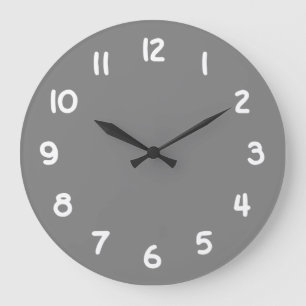 Grey Large Clock