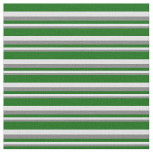 Grey, Lavender, and Dark Green Coloured Stripes Fabric