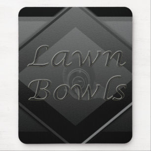 Grey Lawn Bowls Three Dimensional Design, Mouse Pad