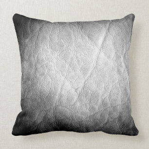 Grey Leather Cushion